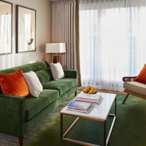 A one-bedroom apartment living room