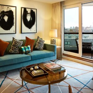 A two-bedroom apartment reception room