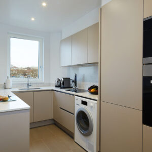 A two-bedroom apartment fully equipped kitchen