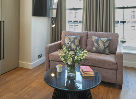 Selected Superior Open Plan Apartments are equipped with sofa beds