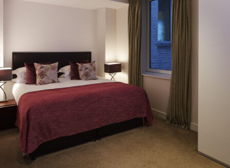A luxury one-bedroom apartment