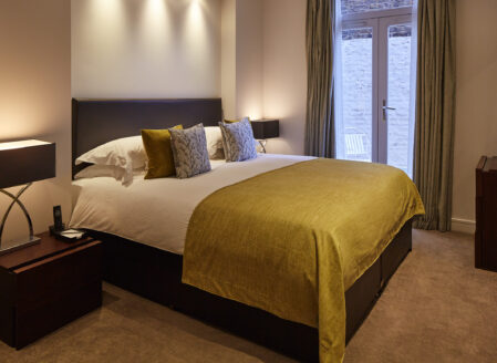 The Master Bedroom in a luxury two-bedroom apartment