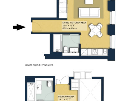 Deluxe One Bedroom Loft 