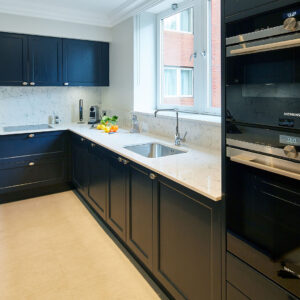 Luxury three-bedroom apartment kitchen (refurbished - not available in all apartments)