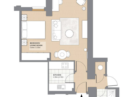 Luxury Open Plan Apartment (1B)