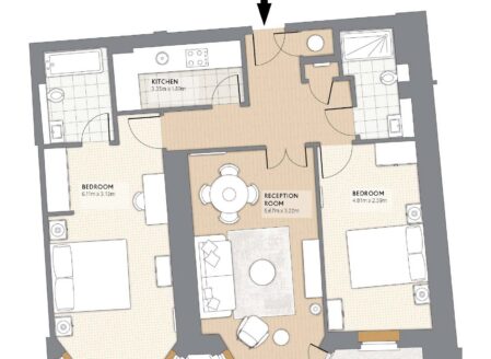 Luxury Two-Bedroom Apartment - Long Stay (2H, 3H, 4H)