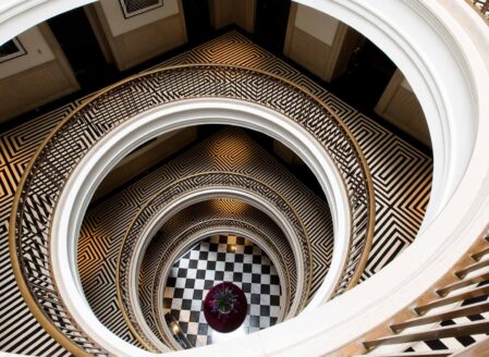 The magnificent atrium at Cheval The Edinburgh Grand