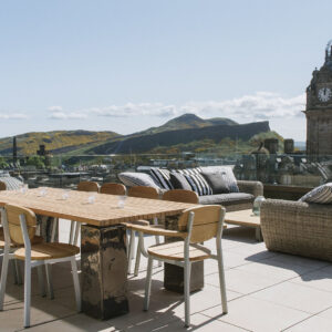 Spectacular views from the three-bedroom penthouse at Cheval The Edinburgh Grand