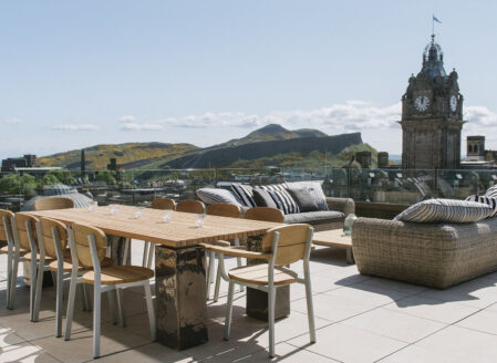 Spectacular views from the three-bedroom penthouse at Cheval The Edinburgh Grand
