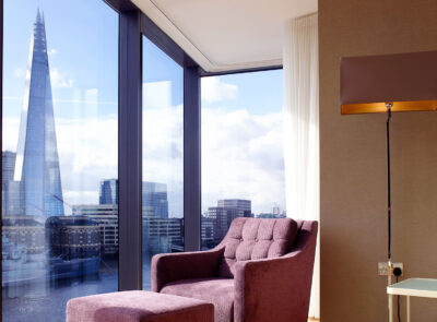 Cheval-Three-Quays-living-room-shard-view