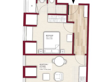 Superior One-Bedroom Apartment