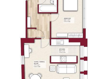 Superior One-Bedroom Apartment