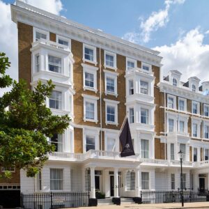 The traditional Kensington façade of the property