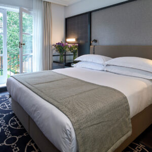 Beds are dressed with high quality linens