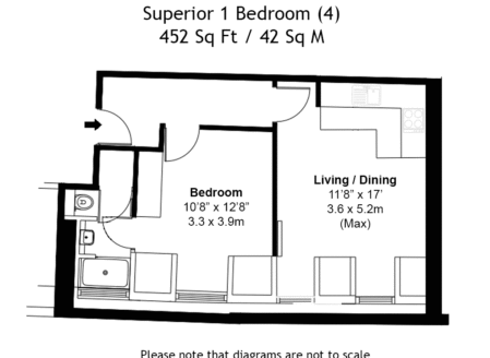 Superior One-Bedroom Apartment