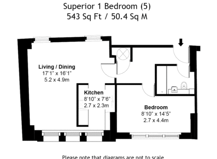 Superior One-Bedroom Apartment