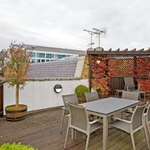 The terrace at one of the two penthouses at Cheval Calico House