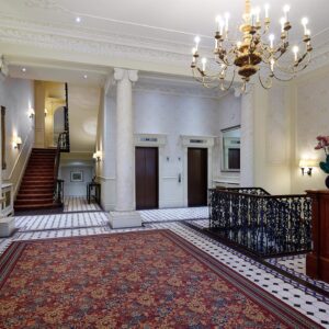 The reception area