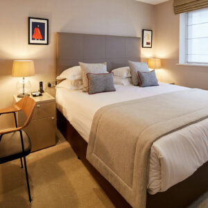 A deluxe one-bedroom apartment 