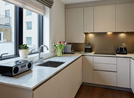 Every apartment at Cheval Knightsbridge has a fully equipped kitchen for use during your stay
