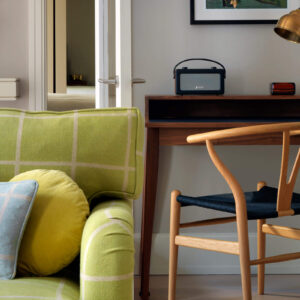 The reception area of the garden terrace apartment