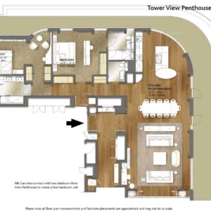 Two-Bedroom Penthouse with Tower View