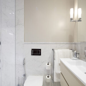 The en-suite bathroom for the second bedroom.