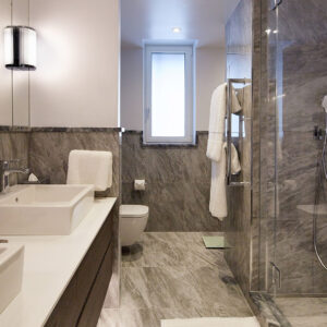 The bathrooms at Cheval Gloucester Park have underfloor heating and motion sensor lighting.
