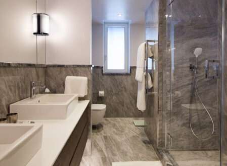 The bathrooms at Cheval Gloucester Park have underfloor heating and motion sensor lighting.