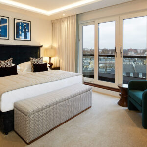 The Master Bedroom in a two-bedroom apartment.