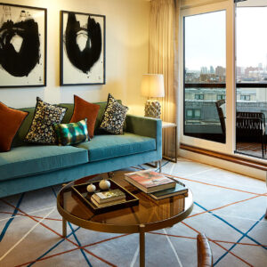 The two-bedroom apartments have spacious living rooms.