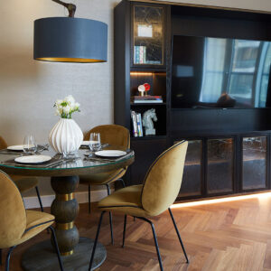 All apartments have a dedicated dining area comfortably seating four