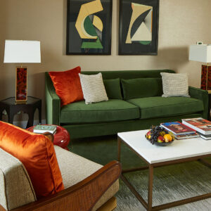 The two-bedroom apartments have spacious living rooms.