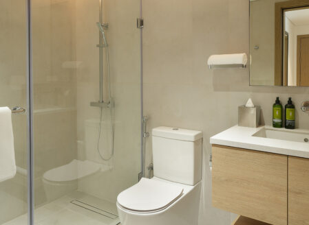 The second bedroom also has an ensuite bathroom