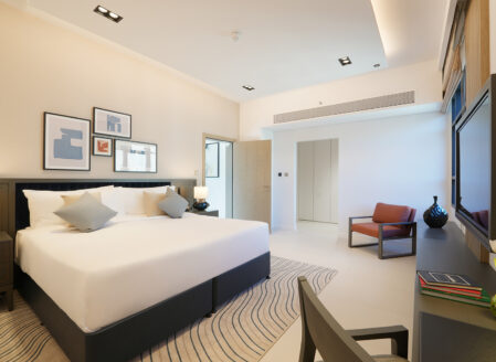 The Master Bedroom with en-suite bathroom and storage space