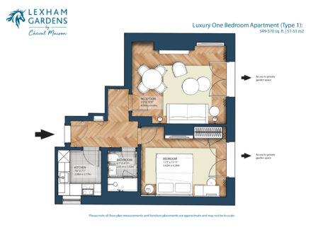 Luxury One-Bedroom Apartments (type 1)