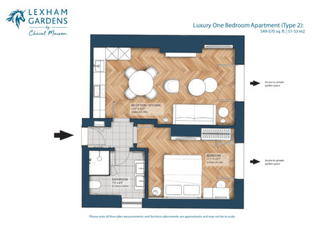 Luxury One-Bedroom Apartments (type 2)