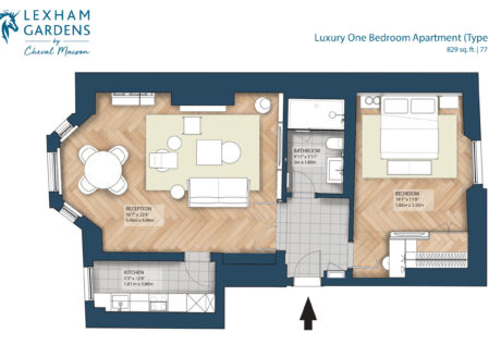 Luxury One-Bedroom Apartments (type 3)