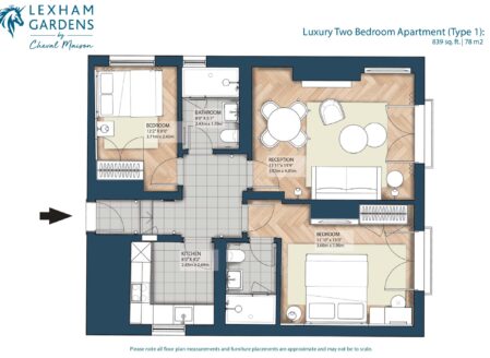 Luxury Two-Bedroom Apartments (type 1)