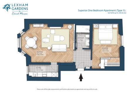 Superior One-Bedroom Apartments (type 1)