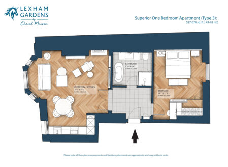 Superior One-Bedroom Apartments (type 3)