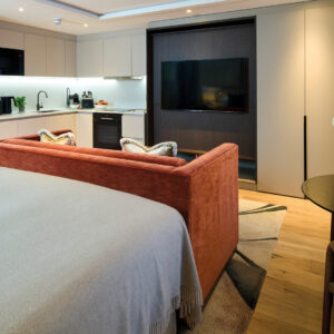 Open Plan Living Area and Kitchen