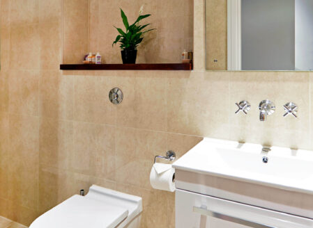 Bathroom - Luxury One-Bedroom Apartment