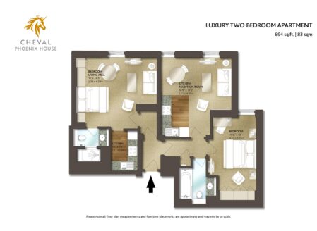 Interconnecting Two-Bedroom Apartments