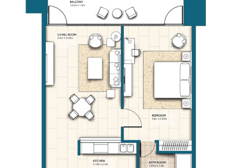 Apartment types A, G, H and N