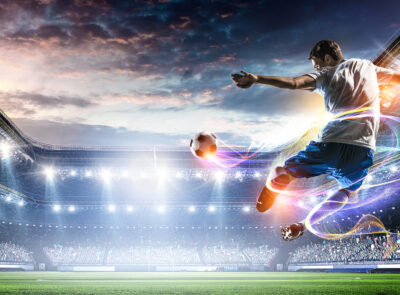 soccer-player-stadium-action-mixed-media