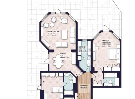 Deluxe Two Bedroom Garden Terrace Apartment (OC)