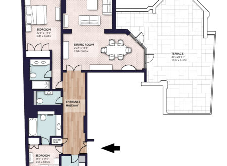 Two Bedroom Penthouse 10B