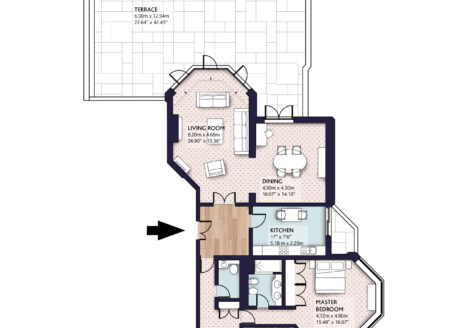 Two Bedroom Penthouse 8E