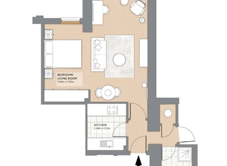 Luxury Open Plan Apartment (1D)